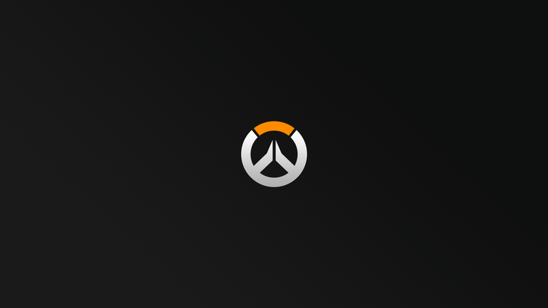 《守望先锋》极简黑底logo壁纸 高清质感拉满