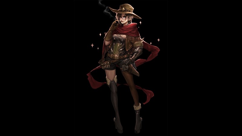 守望先锋性转麦克雷抽烟 高清数字艺术壁纸