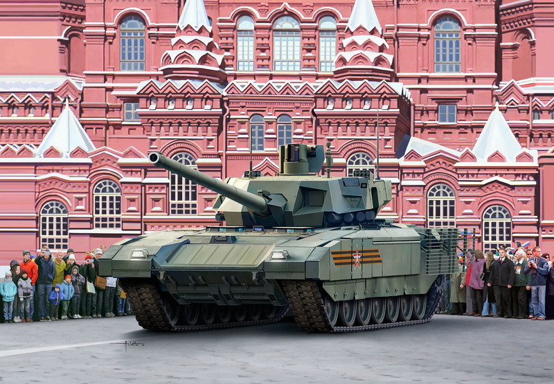 俄军队5·9胜利阅兵！坦克艺术壁纸来了 莫斯科红场国家历史博物馆 阿玛塔T-14高清壁纸