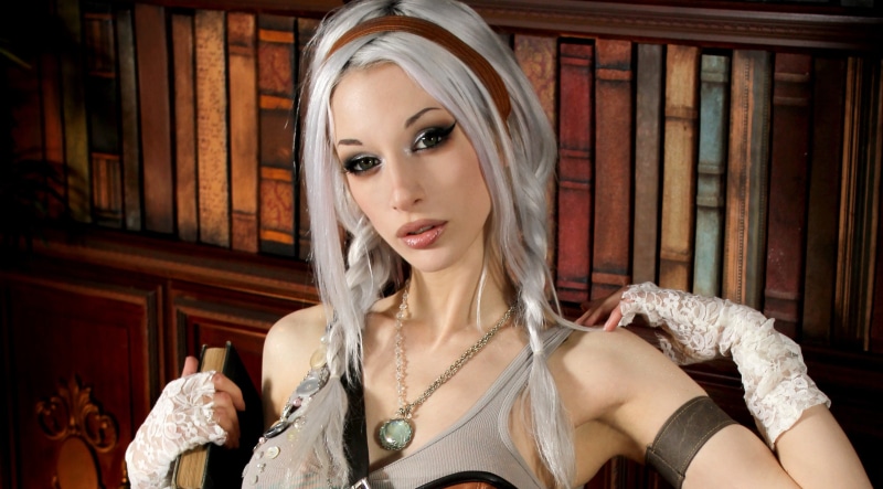 银发蒸汽朋克少女加藤兰伯特壁纸