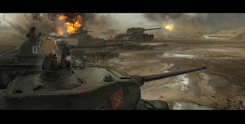 少女与战车坦克壁纸合集 超养眼二次元战车少女美图