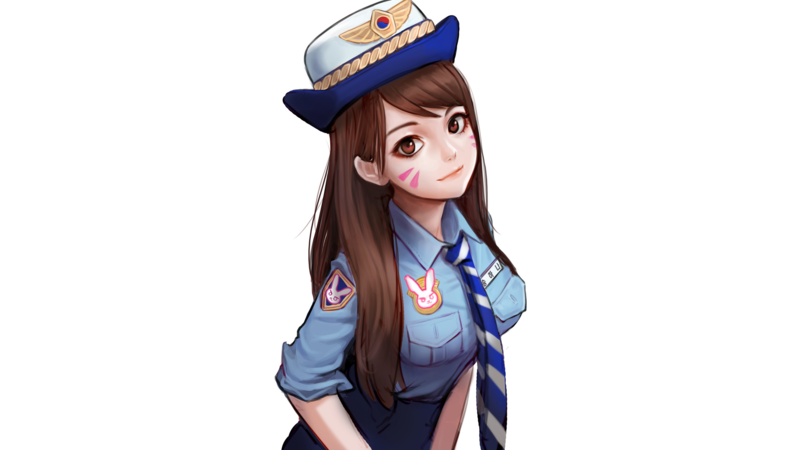 守望先锋女警D.Va同人壁纸合集