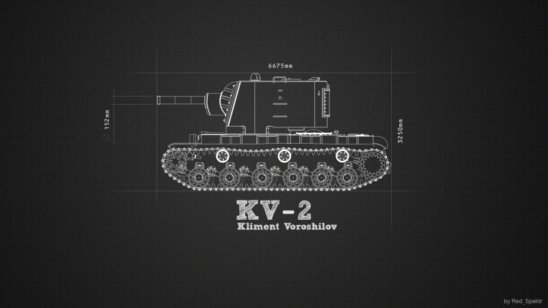 KV-2坦克军事高清蓝图壁纸