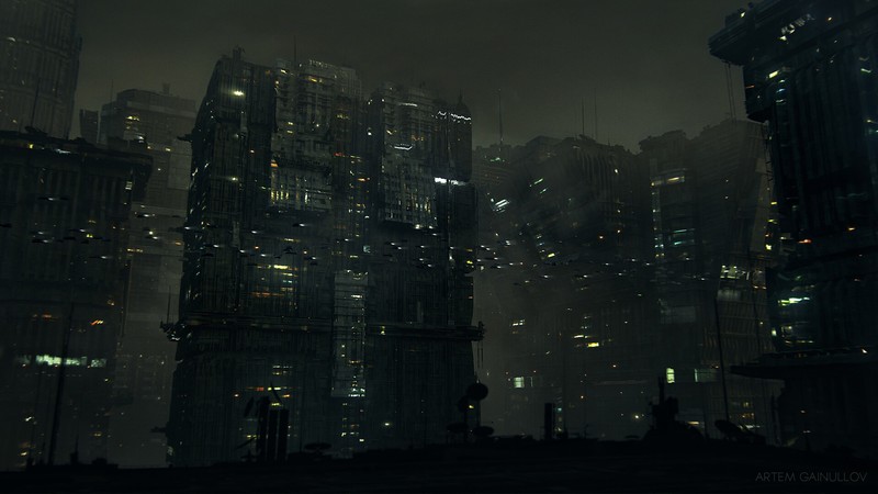 赛博朋克科幻都市数字画壁纸合集