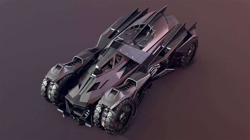 帅到炸的阿卡姆之城蝙蝠车壁纸