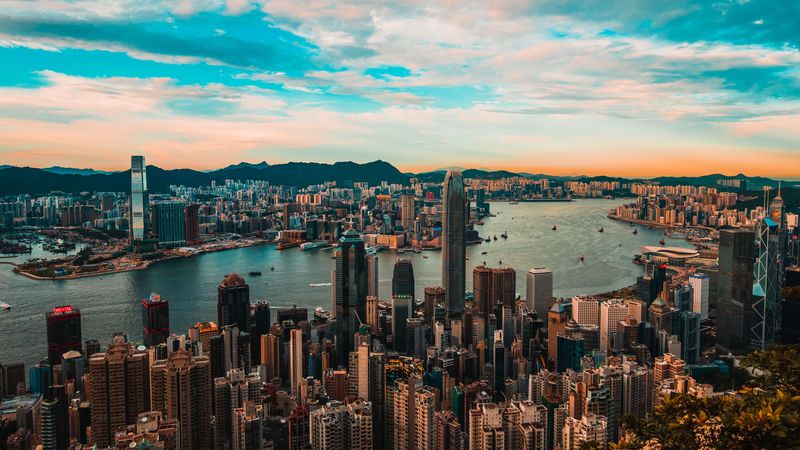 香港摩天都市建筑壁纸