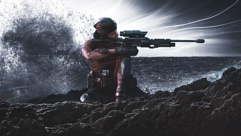 彩虹六号卡莉重制版武器壁纸