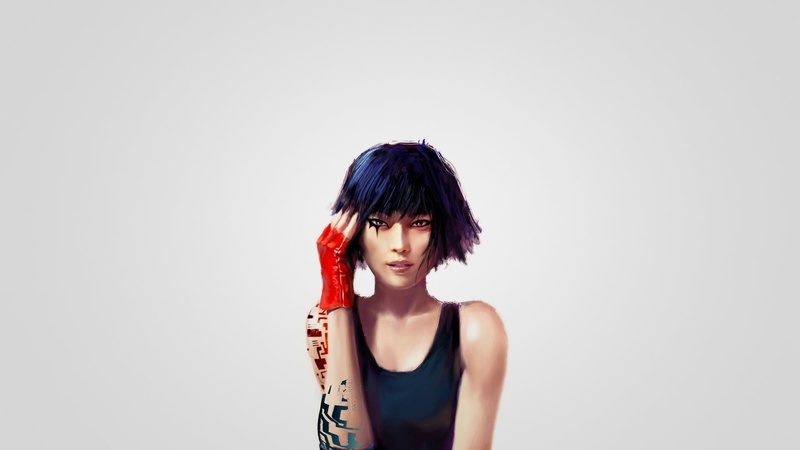 镜之边缘主题写真：潮酷女生室内棚拍造型壁纸