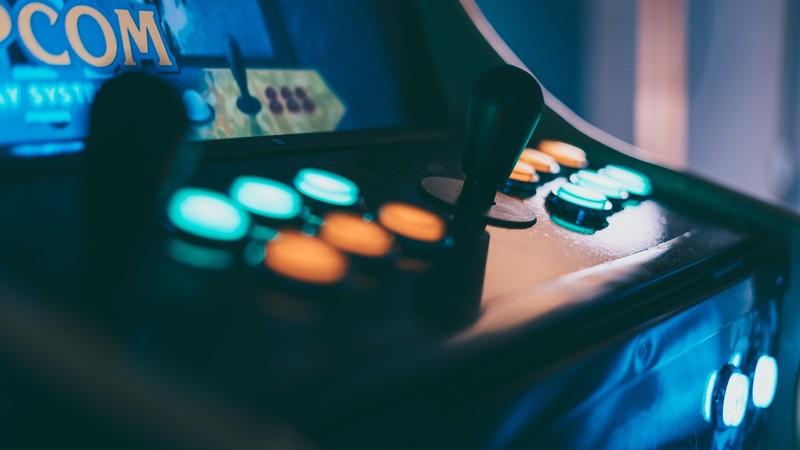 街机游戏卡普空青色调壁纸