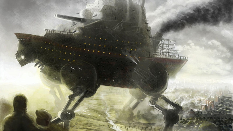 1920×1080高清壁纸 蒸汽朋克奇幻都市机械场景