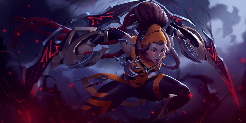 # 战斗仪式游戏角色插画合集 红眸红发女战士超燃壁纸