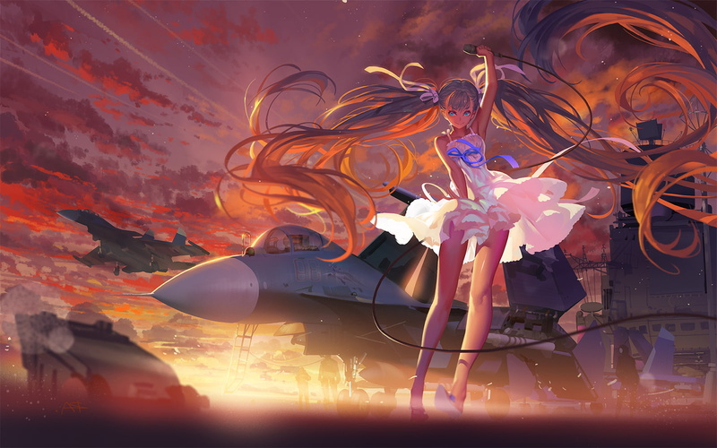 美女与战机的绝美壁纸合集