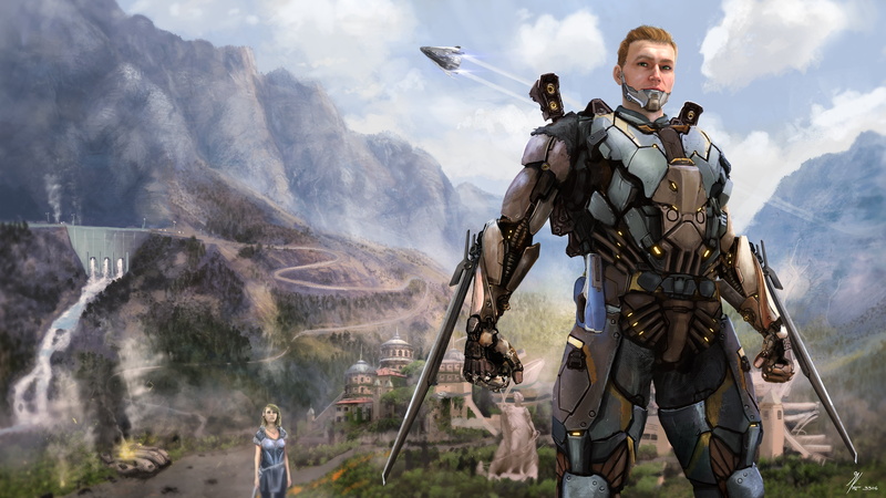 《精英危险》绝美高清壁纸合集：太空飞船、喷气背包、山地场景超带感