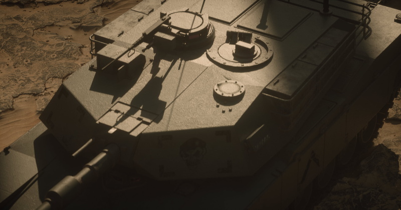 2K超清低画质地形军事沙漠坦克渲染壁纸