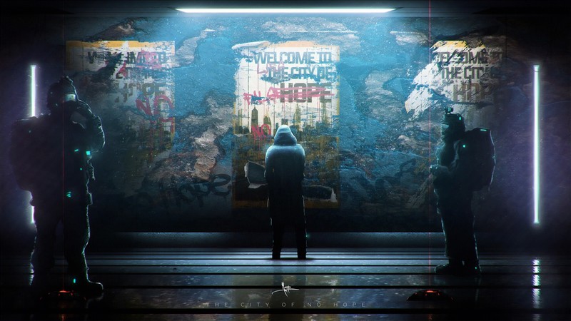 赛博朋克风深夜霓虹都市海报！这氛围感直接拉满