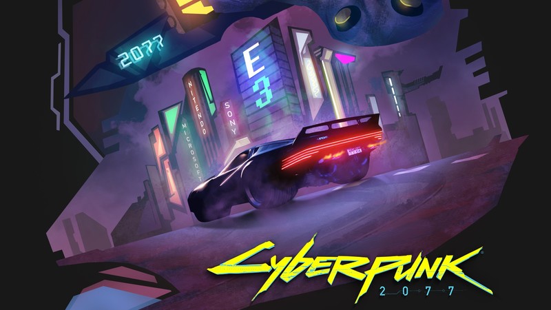 赛博朋克2077复古 synthwave 风壁纸！超带感的游戏原画