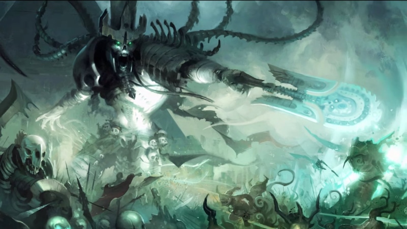 震撼！战锤40K风格水下兽群大战壁纸