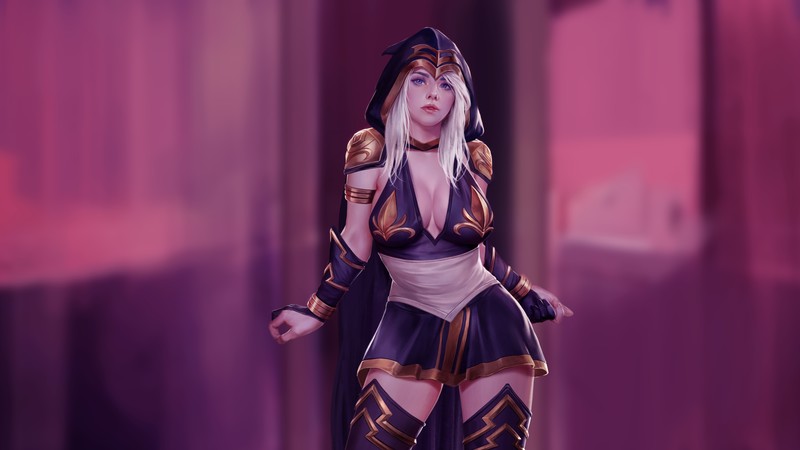 《LOL艾希等多款游戏角色同人插画壁纸合集》