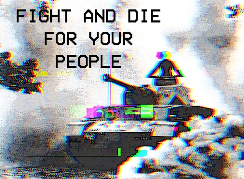 复古故障艺术壁纸合集：德军坦克、希腊民主主题蒸汽波美学