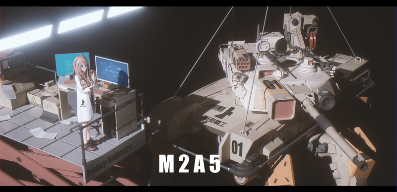 五千元分辨率二次元少女与坦克壁纸合集