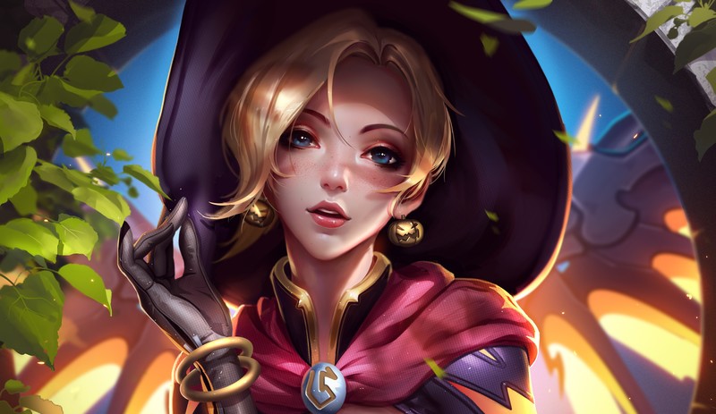 《守望先锋》万圣节女巫天使主题壁纸 多款角色高清图合集