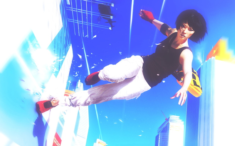 这款游戏海报高清壁纸来了！低角度俯拍 半身人像 日间场景 背心穿搭 动作手势 休闲穿搭风格