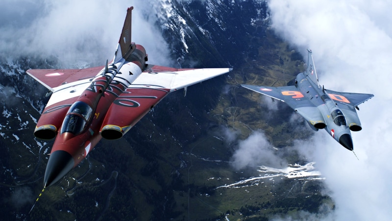 鹰狮战机等多款军机高空飞行壁纸合集