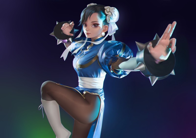 街头霸王春丽同人数字艺术壁纸