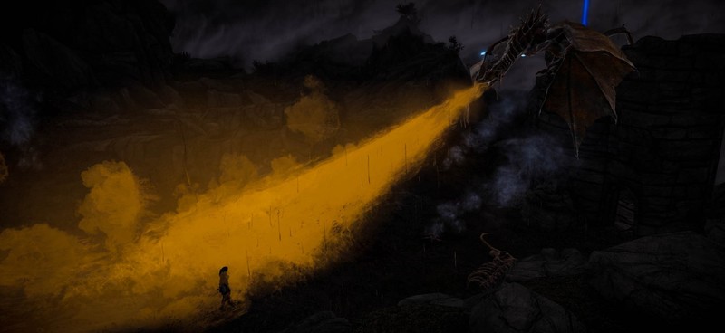 上古卷轴5：天际 喷火龙暗黑壁纸