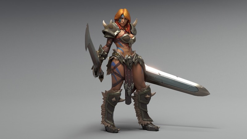 暗黑破坏神4野蛮人3D立绘壁纸