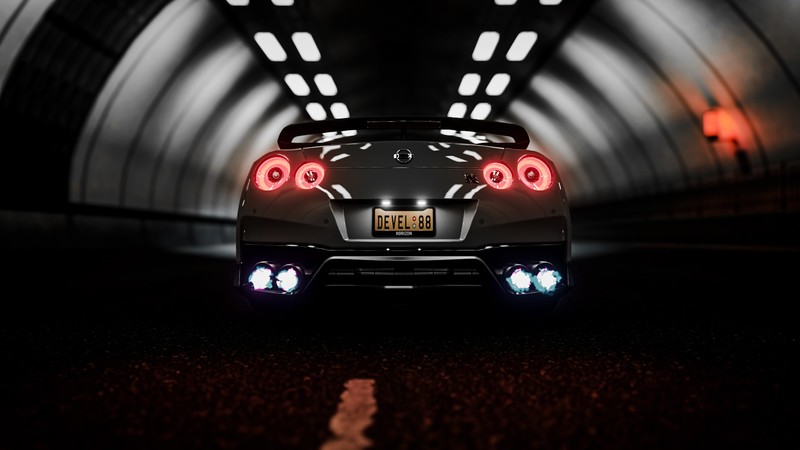 《地平线4里的日产GT-R 游戏壁纸来啦》