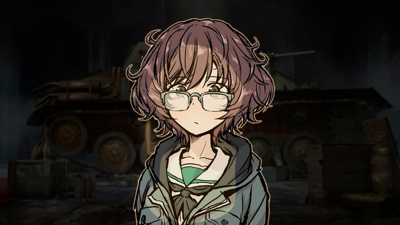 《少女与战车》秋山优花里 军事风高清壁纸