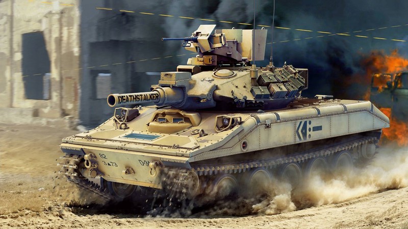 超酷的M551谢里登坦克军事艺术壁纸