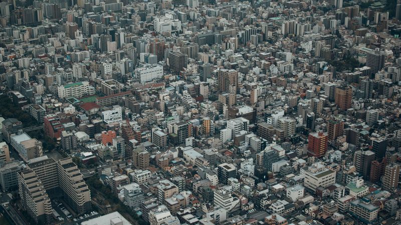 城市高空俯瞰全景 超高清都市壁纸