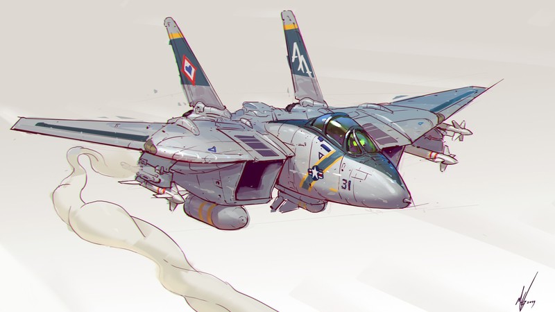 F-14雄猫战机等多款军用战机高清壁纸