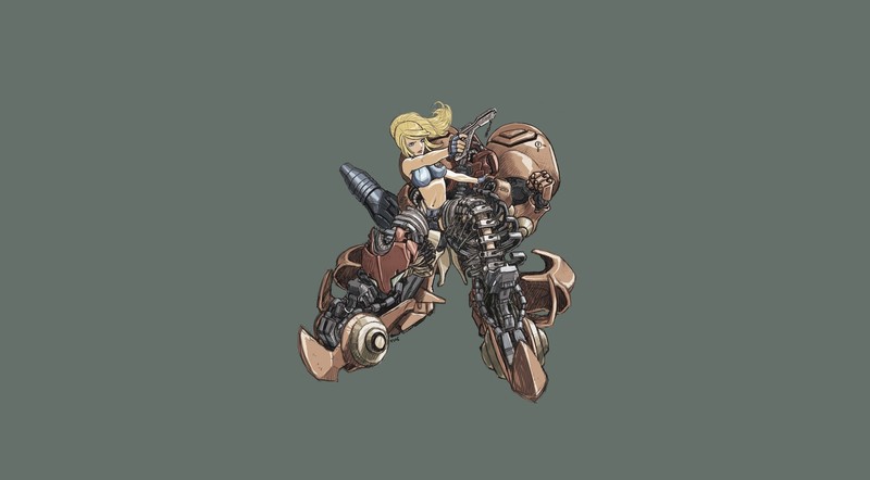 银河战士飒爽主角极简风壁纸