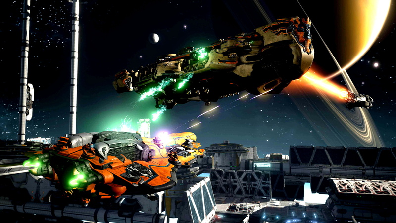 这款超燃科幻战舰战斗壁纸太绝了