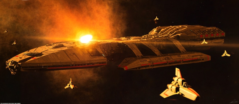 太空战舰激战壁纸！4K科幻迷狂喜