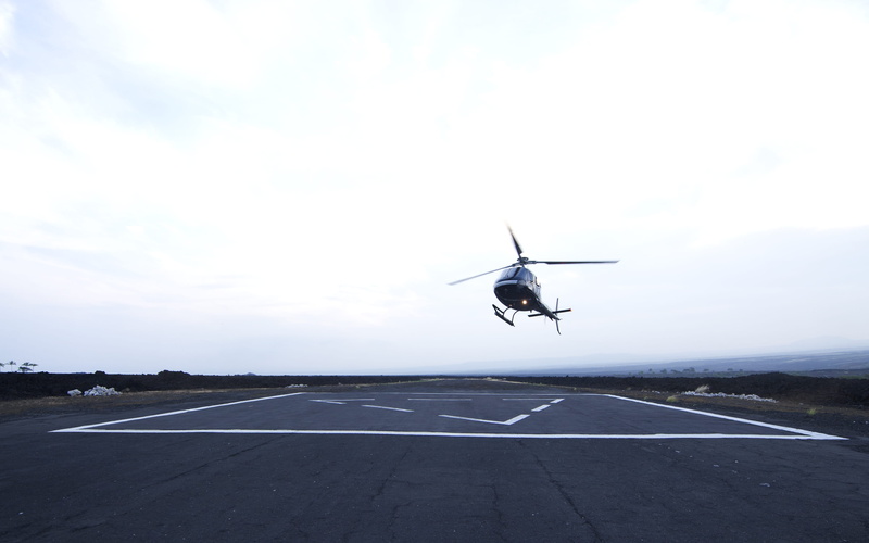 夏威夷户外直升机高空壁纸 无人航拍美景