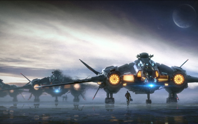 《星际公民》硬核战机壁纸合集 军用直升机运输机超燃视觉盛宴