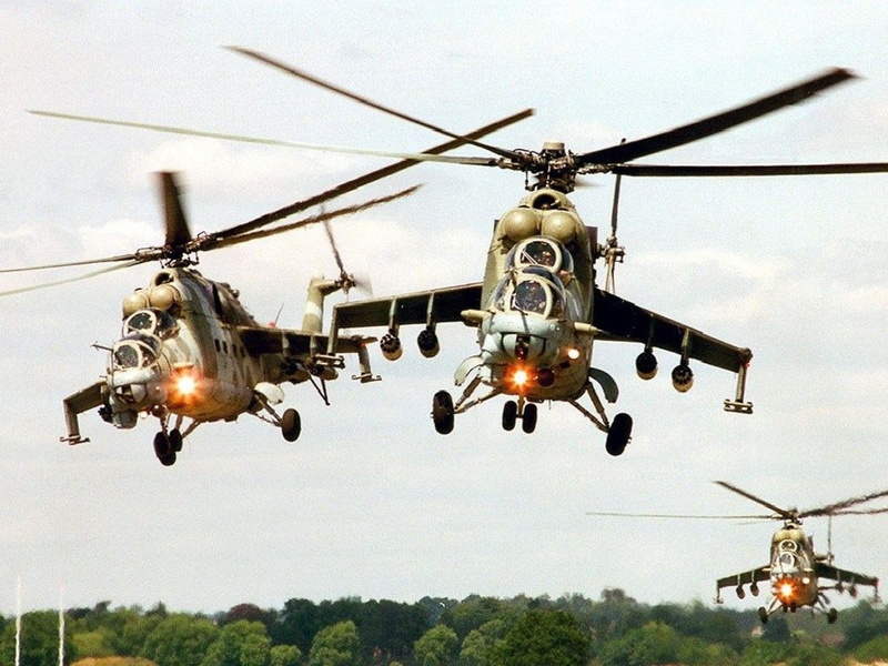 俄军米-24雌鹿武装直升机高清壁纸来了
