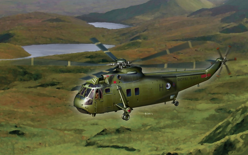 这组图是维琴佐·奥莱塔创作的美军海王突击运输反潜直升机壁纸合集