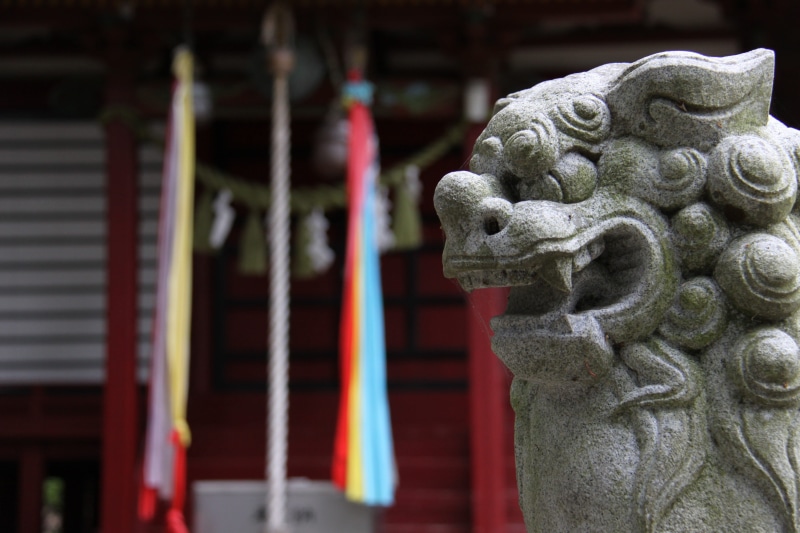 日本神社石狮子雕塑壁纸合集