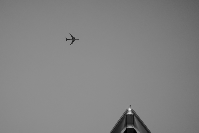 这组壁纸主打黑白空战与飞鸟主题 5K 高清背景图