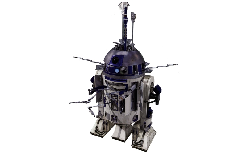 星战R2-D2混搭武器？这张纯白背景壁纸有点意思