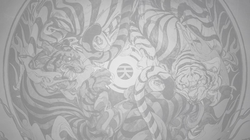 多款日式极简虎纹纹身插画壁纸