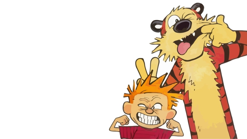 卡尔文与霍布斯漫画壁纸上新！比尔·沃特森笔下的男孩与老虎