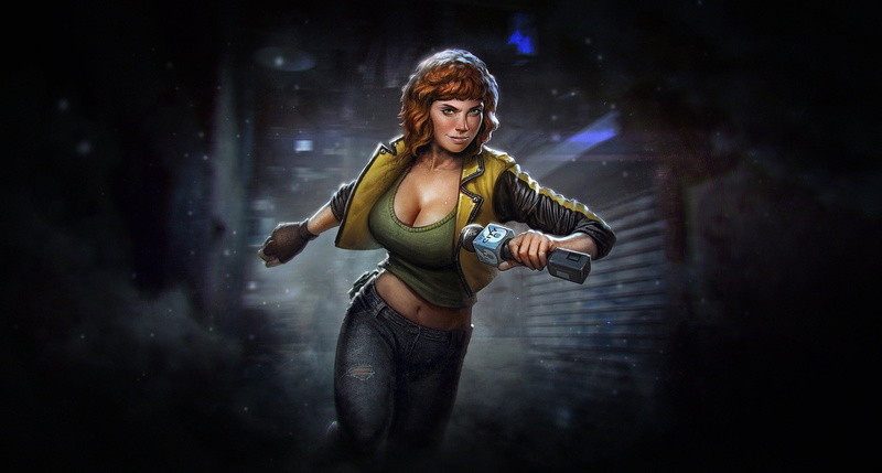 绝美幻想少女同人壁纸！艺术家Alex Borsuk笔下的忍者神龟April O'Neil