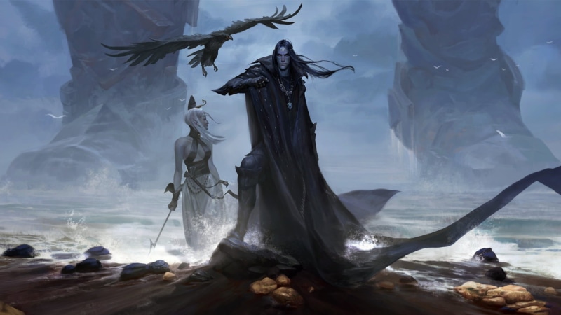 画师Wojtek Fus的奇幻魔法海畔少女壁纸