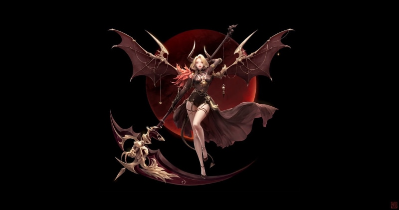 1080P高清壁纸合集：带角魅魔奇幻少女主题艺术作品